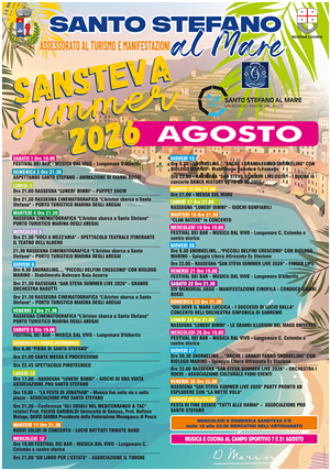 Manifestazioni estive Agosto 2026